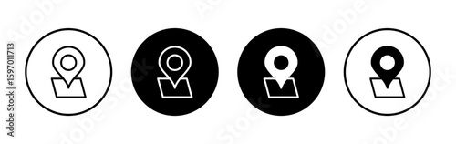 Free Download Address icon symbol for apps and websites. home location sign and symbol. pinpoint - GFXLoad