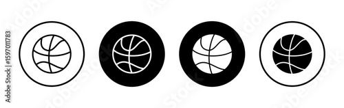 Basketball icon symbol for apps and websites. Basketball ball sign and symbol