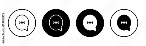 Chat icon symbol for apps and websites. speech bubble sign and symbol. comment icon. message