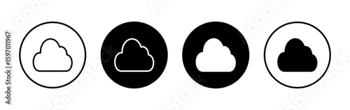 Cloud icon symbol for apps and websites. cloud sign and symbol