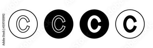 Copyright icon symbol for apps and websites. copyright sign and symbol