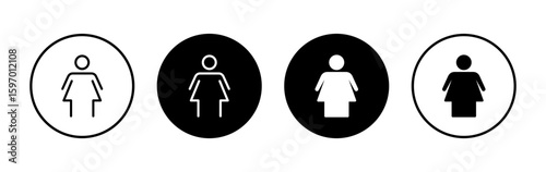 Female icon symbol for apps and websites. woman sign and symbol