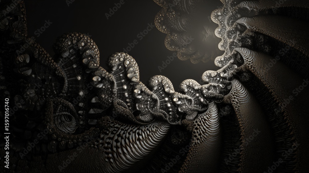 Obraz premium Abstract Geometric Pattern Design With Dark Background