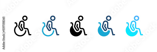 Special Needs icon set multiple style collection