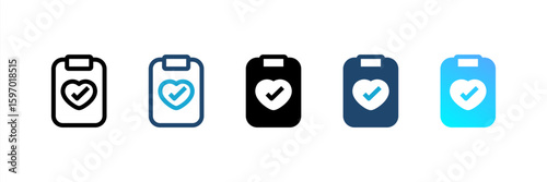 Health Test icon set multiple style collection