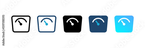 Weight icon set multiple style collection