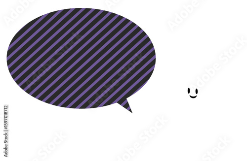 Friendly Ghost Talking in Speech Bubble Vector Illustration