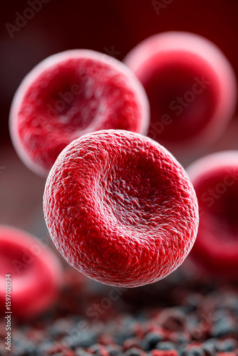 Red Blood Cells Close-Up View