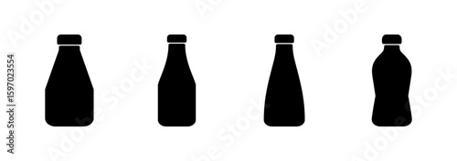 Bottle icon logo design. bottle sign and symbol