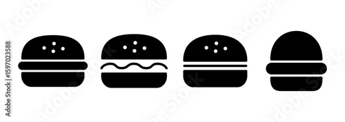 Burger icon logo design. burger sign and symbol. hamburger