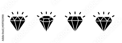 Diamond icon logo design. diamond gems sign and symbol