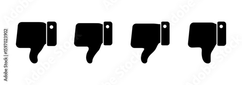 Dislike icon logo design. dislike sign and symbol. Hand with thumb down