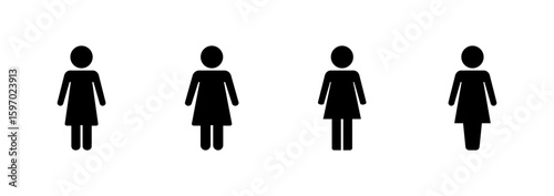 Female icon logo design. woman sign and symbol