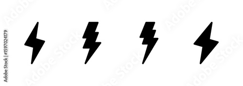 Lightning icon logo design. electric sign and symbol. power icon. energy sign