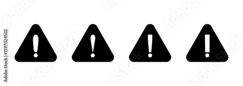 Exclamation danger icon logo design. attention sign and symbol. attention sign
