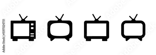Tv icon logo design. television sign and symbol