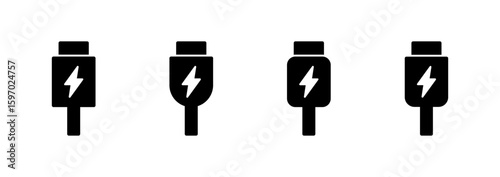 Usb icon logo design. Flash disk sign and symbol. flash drive sign. usb charging