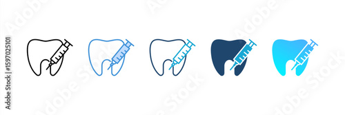 Anesthesia icon set multiple style collection