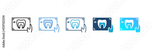 X Ray icon set multiple style collection