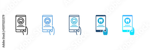 Medical App icon set multiple style collection