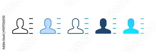Contact List icon set multiple style collection