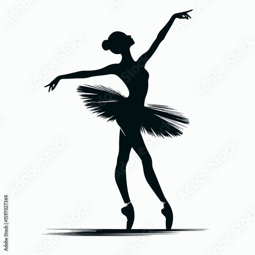 simple ballet dancer vector illustration
