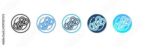 Pretzel icon set multiple style collection
