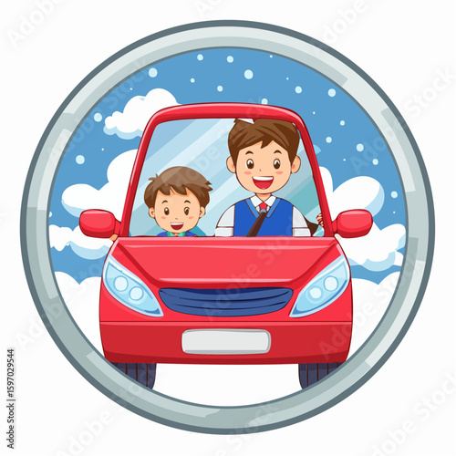 子供乗車を示すピクトグラム図