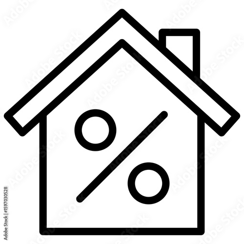 Fixed-Rate Mortgage line icon