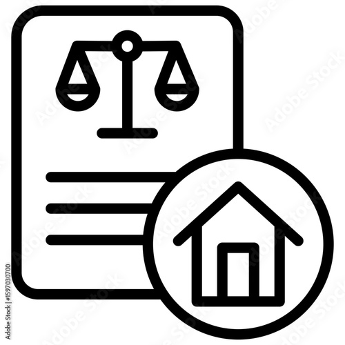 Real Estate Law line icon