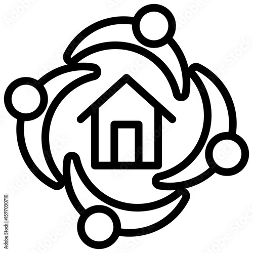 Homeowners Association (HOA)  line icon