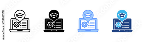 Progress icon set multiple style collection