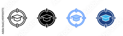 Contextual icon set multiple style collection