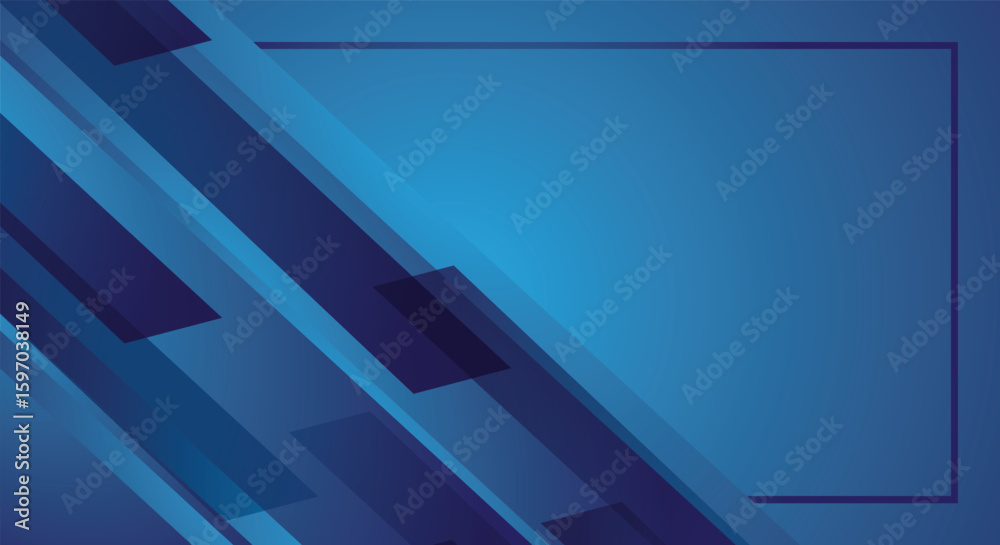 Fototapeta premium Abstract blue gradient geometric technology design modern futuristic background