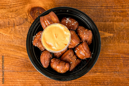 Pretzel bites with cheese