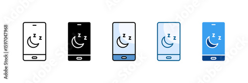 Sleep Tracker Icon Set Multiple Style Collection