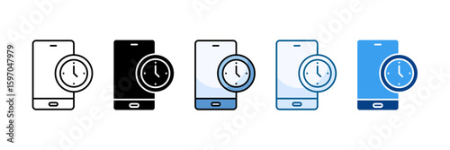 Time Management Icon Set Multiple Style Collection