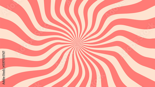 Retro Psychedelic Wavy Background. Colorful Vintage Swirl Abstract Collection