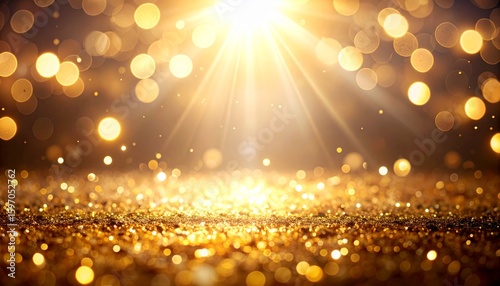 ゴールドのキラキラ背景