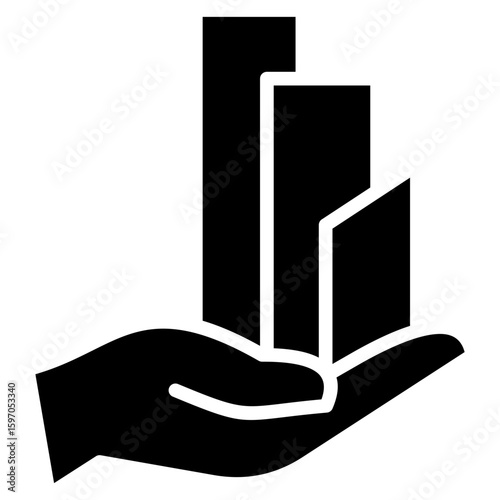 Real Estate Development glyph icon