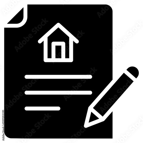 Lease Agreement glyph icon
