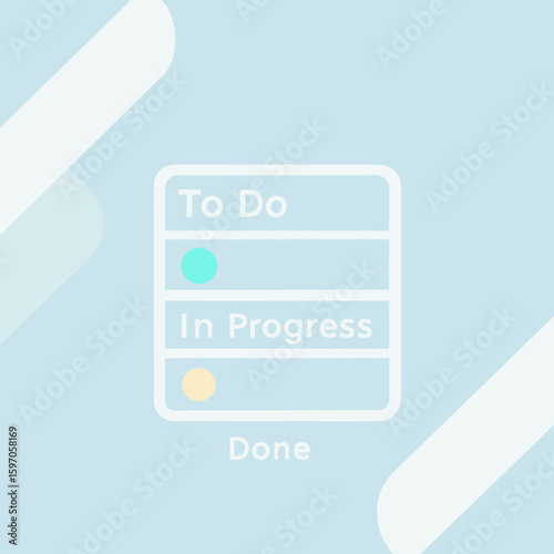 Digital task board with to do in progress and done sections digital kanban board