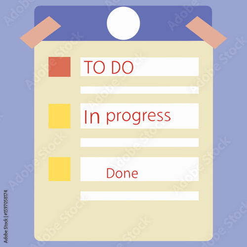 Digital task board with to do in progress and done sections kanban board task management