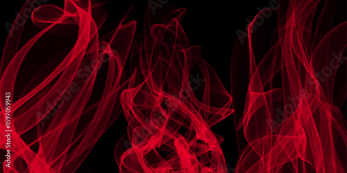 Abstract Red Smoke Texture Background. Red smoke abstract on black background, fire design and darkness concept. This image can be used to illustrate concepts related to pollution, 