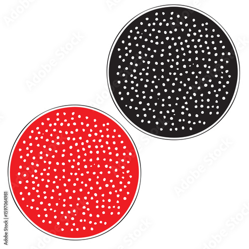 Caviar black and red top view