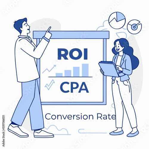 Business analytics presentation roi cpa conversion