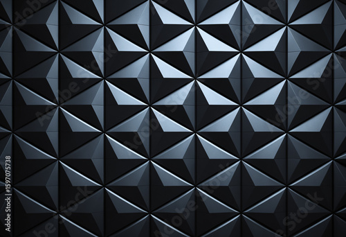 geometric black triangle wall design