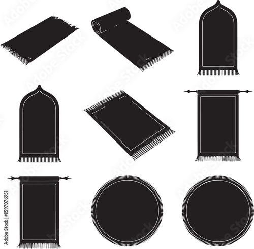 Islamic prayer mats and circular rugs carpet muslim
