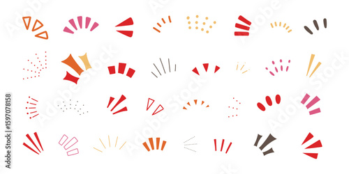 ひらめき・注目を強調する手描き風装飾アイコン集