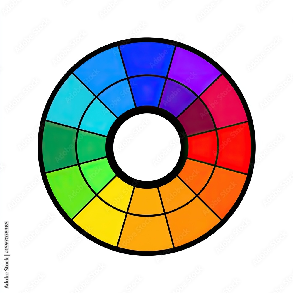 Obraz premium Circular color wheel with 12 sections (1)